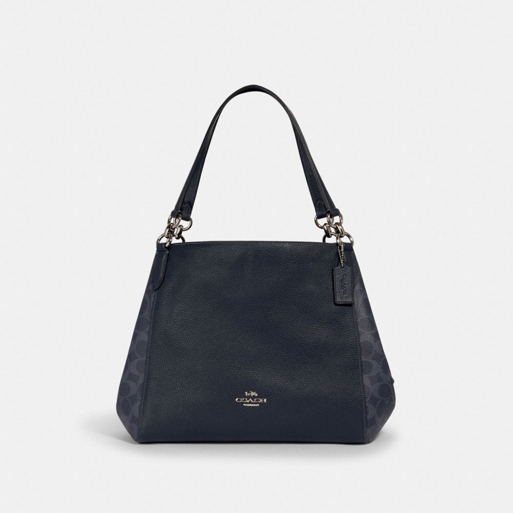 Coach hallie shoulder online bag black