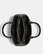 COACH®,MINI LILLIE CARRYALL,Leather,Large,Gold/Black,Inside View,Top View