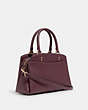 COACH®,MINI LILLIE CARRYALL,Leather,Large,Gold/Boysenberry,Angle View