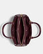 COACH®,MINI LILLIE CARRYALL,Leather,Large,Gold/Boysenberry,Inside View,Top View