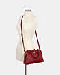 COACH®,MINI LILLIE CARRYALL,Leather,Large,Gold/Deep Scarlet,Alternate View