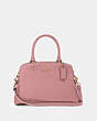 COACH®,MINI LILLIE CARRYALL,Leather,Large,Gold/True Pink,Front View