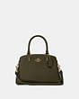 COACH®,MINI LILLIE CARRYALL,Leather,Large,Gold/Canteen,Front View