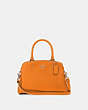 COACH®,MINI LILLIE CARRYALL,Leather,Large,Gold/Sunbeam,Front View