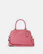 COACH®,MINI LILLIE CARRYALL,Leather,Large,Gold/Rose,Front View