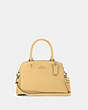 COACH®,MINI LILLIE CARRYALL,Leather,Large,Gold/Vanilla Cream,Front View