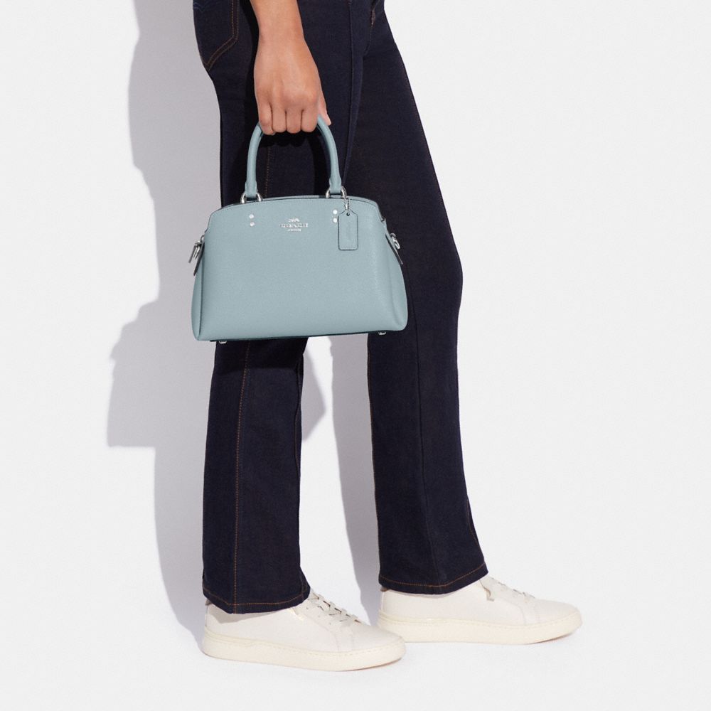 COACH®,Mini Lillie Carryall,Leather,Crossbody,Studded,Gold Metal,Casual,,Detail View