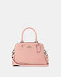 COACH®,MINI LILLIE CARRYALL,Leather,Large,Silver/Light Blush,Front View