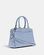 COACH®,MINI LILLIE CARRYALL,Leather,Large,Silver/TWILIGHT,Angle View