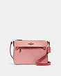 COACH®,GALLERY FILE BAG IN COLORBLOCK,pvc,Light Blush Multi/Silver,Front View
