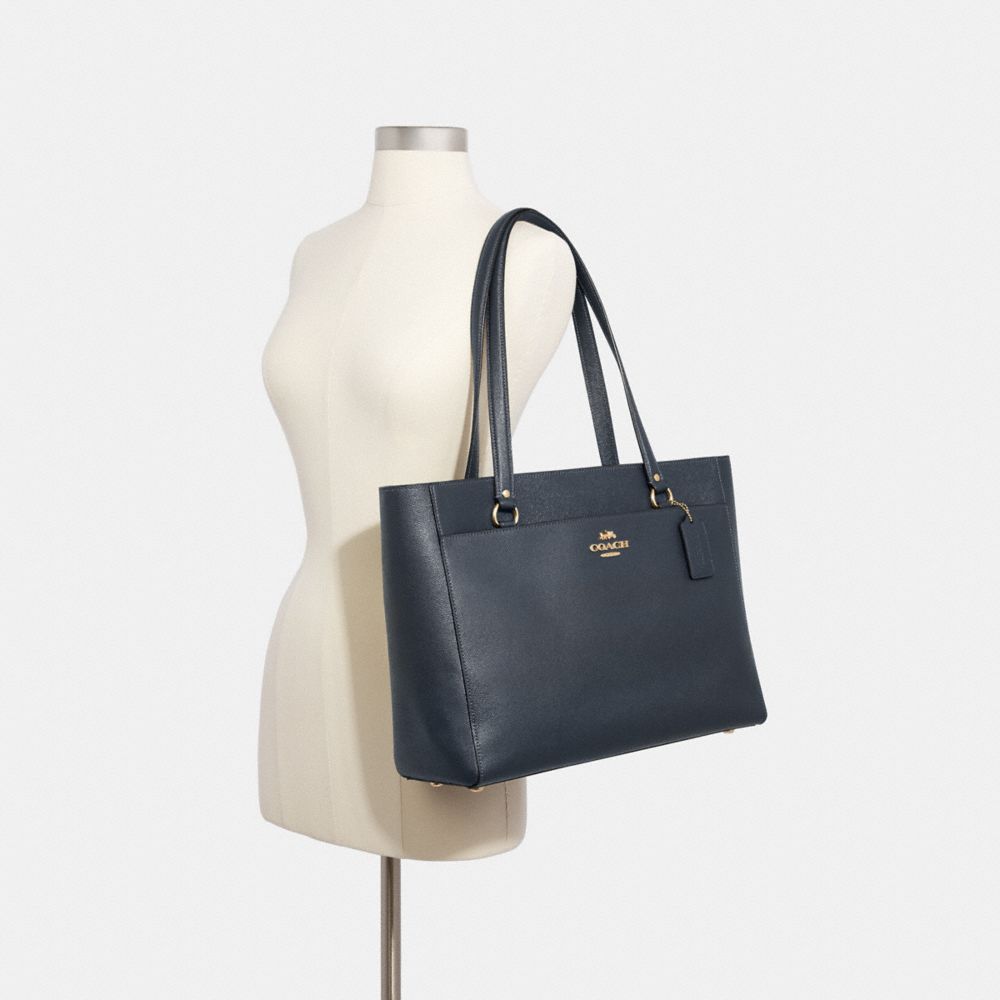 COACH®,ADDISON TOTE,Leather,X-Large,Gold/Midnight,Alternate View
