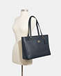 COACH®,ADDISON TOTE,Leather,X-Large,Gold/Midnight,Alternate View