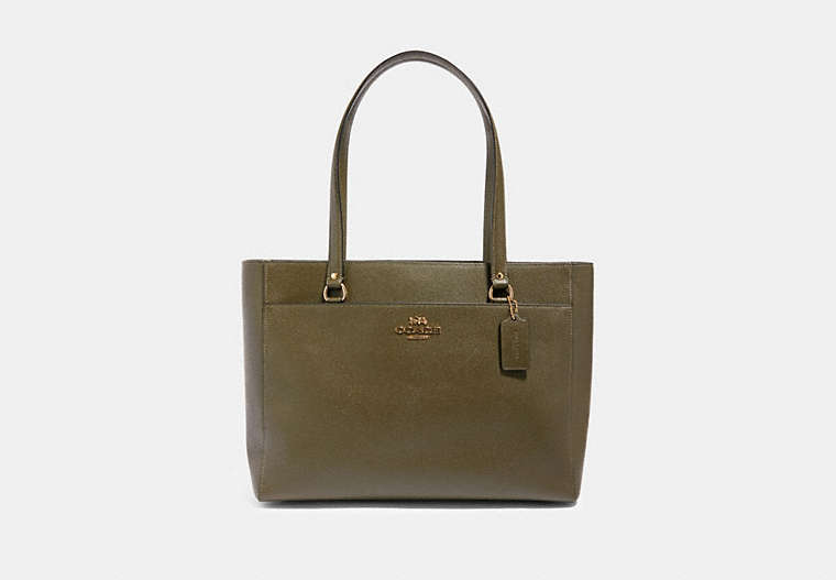 COACH®,ADDISON TOTE,Leather,X-Large,Gold/Canteen,Front View