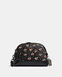 COACH®,DOME CROSSBODY WITH CRAYON HEARTS PRINT,pvc,Silver/Black Pink Multi,Front View