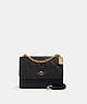 COACH®,KLARE CROSSBODY WITH QUILTING,Leather,Medium,Gold/Black,Front View