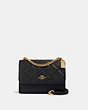 COACH®,KLARE CROSSBODY WITH QUILTING,Leather,Medium,Gold/Black,Front View