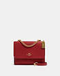 COACH®,KLARE CROSSBODY,Leather,Gold/True Red,Front View