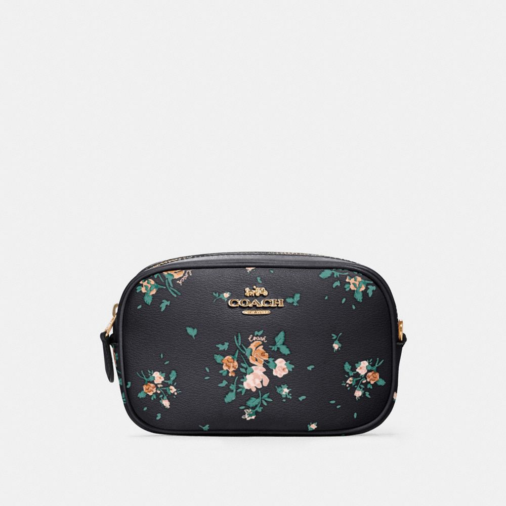 Zip top crossbody best sale with rose bouquet print