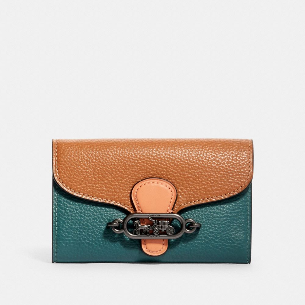 COACH® Outlet | Jade Medium Envelope Wallet In Colorblock