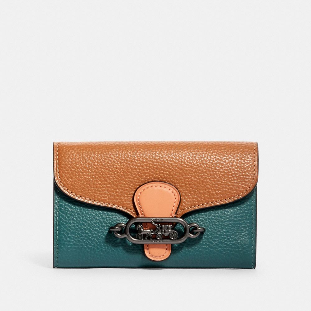 Jade Medium Envelope Wallet In Colorblock