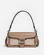 COACH®,TABBY SHOULDER BAG 26 WITH SIGNATURE CANVAS,Coated Canvas,Medium,Light Antique Nickel/Sand Taupe,Front View