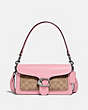 COACH®,TABBY SHOULDER BAG 26 WITH SIGNATURE CANVAS,Coated Canvas,Medium,Pewter/Tan Powder Pink,Front View