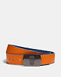 COACH®,PLAQUE BUCKLE CUT-TO-SIZE REVERSIBLE BELT, 38MM,Leather,QB/Clementine Admiral,Front View