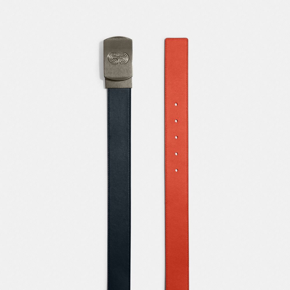 Plaque Buckle Cut To Size Reversible Belt, 38 Mm