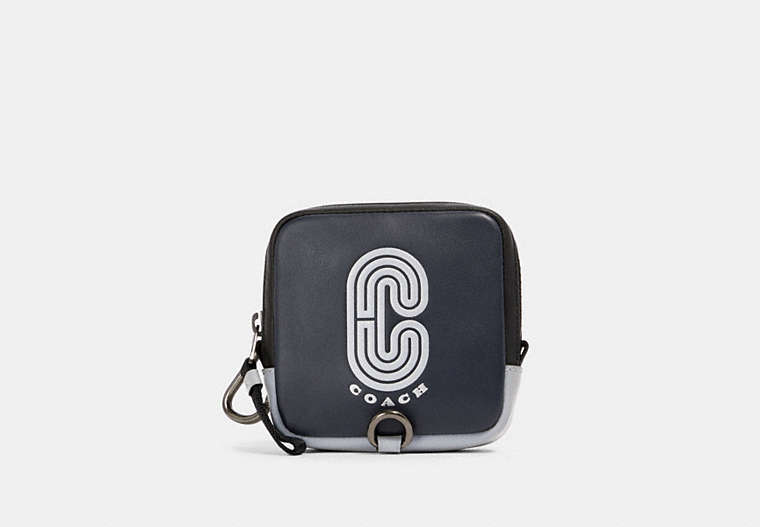Square Hybrid Pouch With Reflective Coach Patch