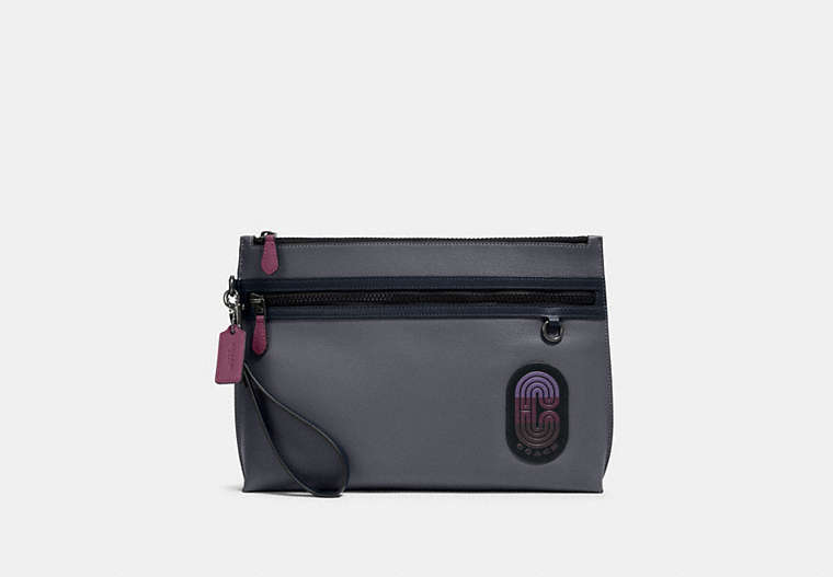 Carryall Pouch In Colorblock With Coach Patch