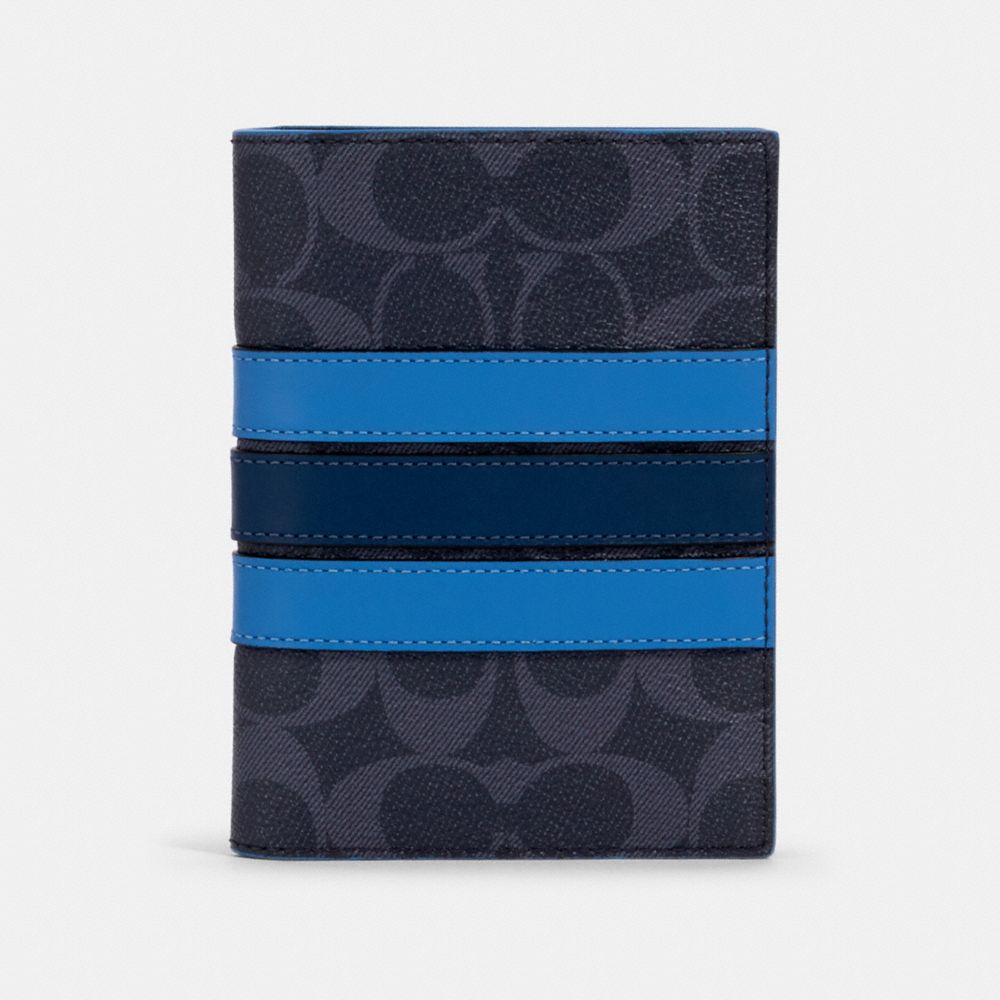 Passport Case In Signature Canvas With Varsity Stripe