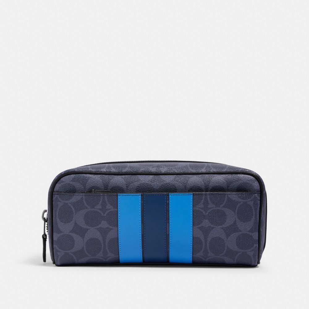 COACH Outlet Dopp Kit In Signature Canvas With Varsity Stripe