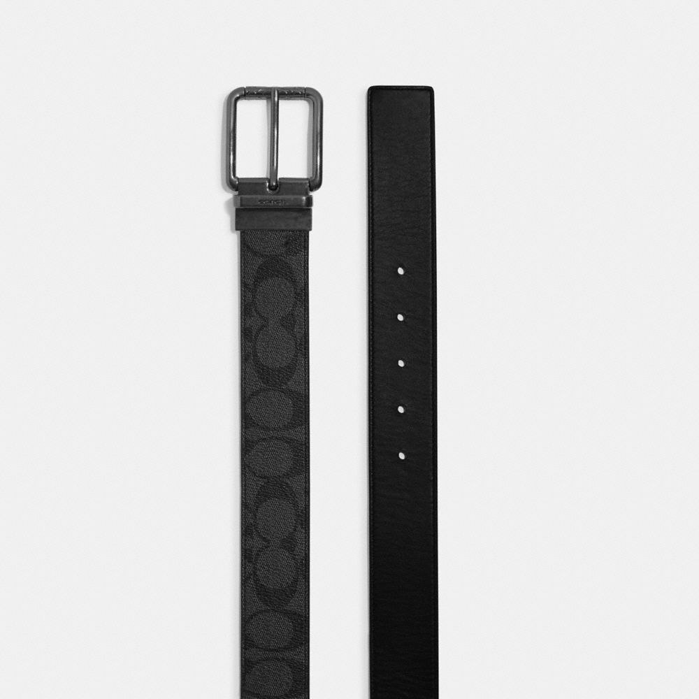 COACH®,Harness Buckle Cut To Size Reversible Belt, 38 Mm,,Angle View