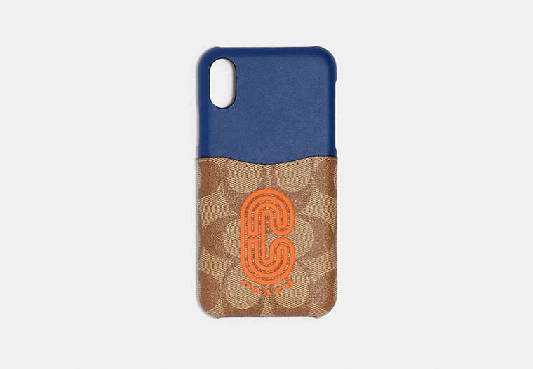 Iphone X/Xs Case In Colorblock Signature Canvas With Coach Patch