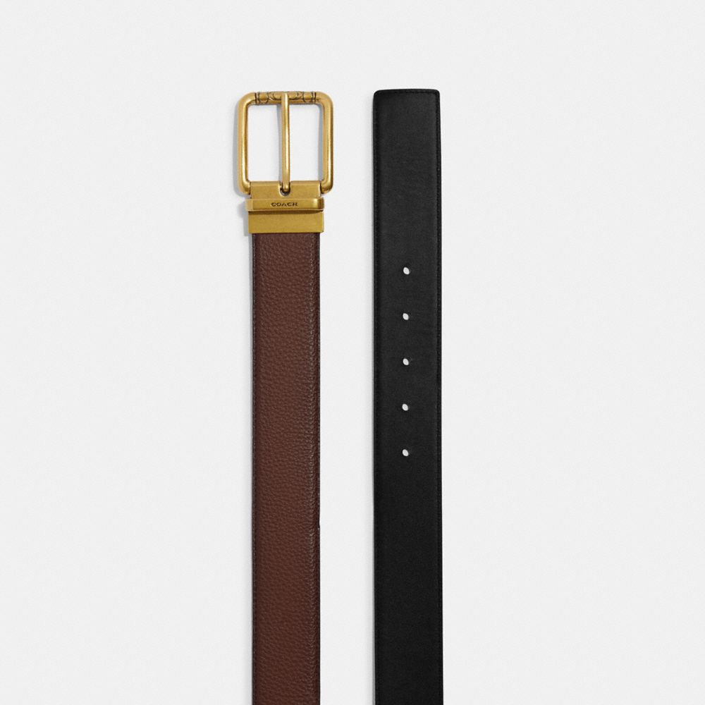 Modern Square Reversible Belt Gold