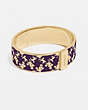 COACH®,HORSE AND CARRIAGE BANGLE,Plated Brass,Gold/Purple,Front View