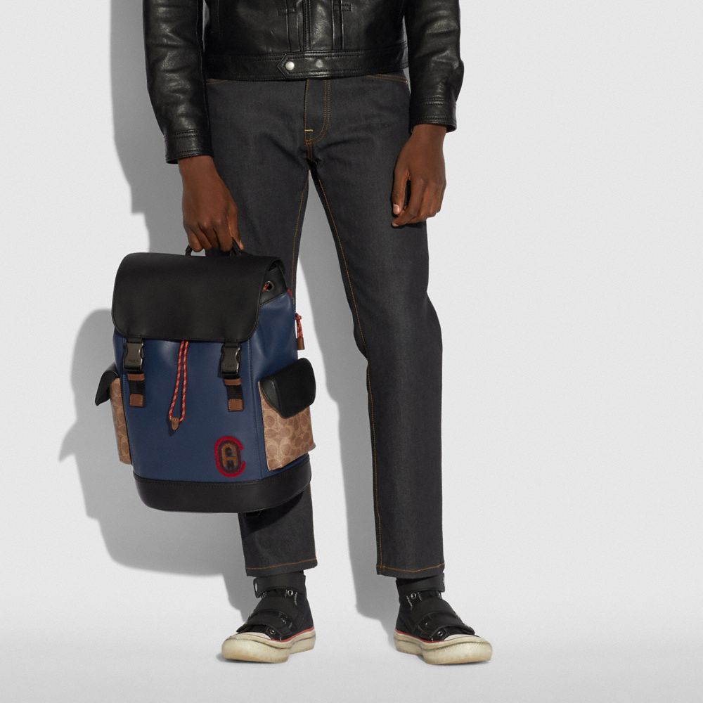 COACH® Restored Rivington Backpack In Signature Canvas