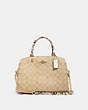 COACH®,LILLIE CARRYALL IN SIGNATURE CANVAS,pvc,Gold/Light Khaki Multi,Front View