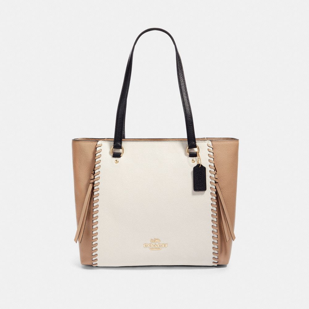 Marlon Tote In Colorblock With Whipstitch