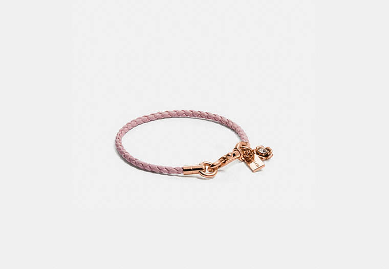 Braided Friendship Bracelet With Tea Rose Charm