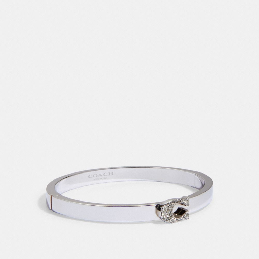 Coach pave store hinged bangle