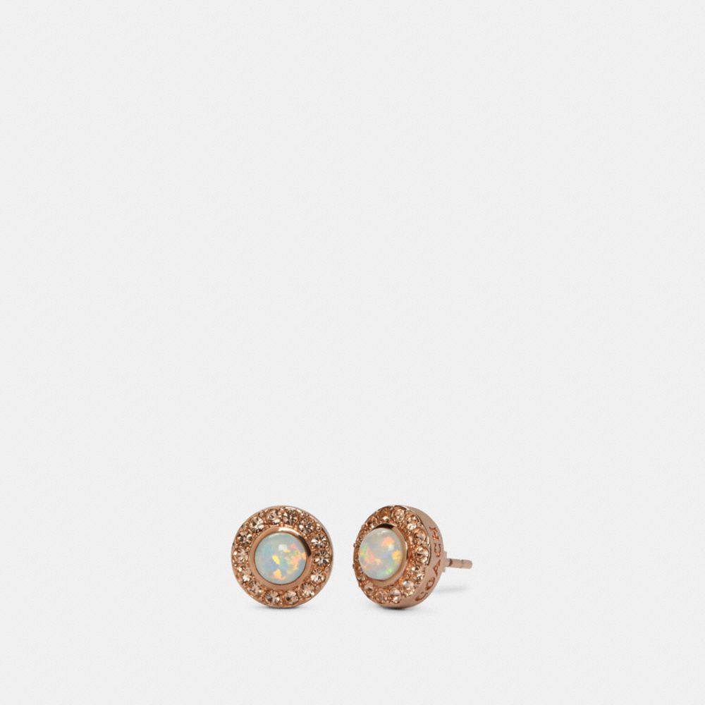 Open Circle Stud Earrings