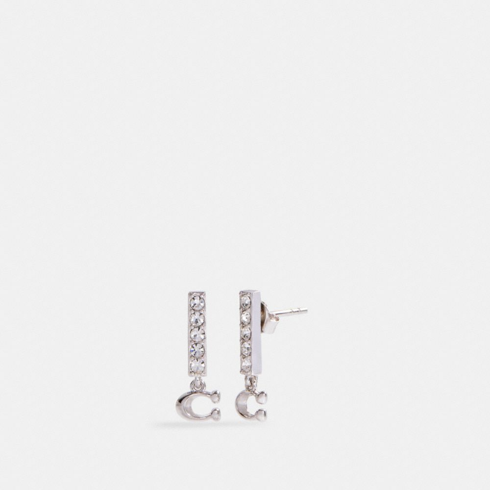 COACH® Outlet  Signature Pave Bar Stud Earrings