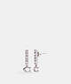 COACH®,SIGNATURE PAVE BAR STUD EARRINGS,Metal,Silver,Front View