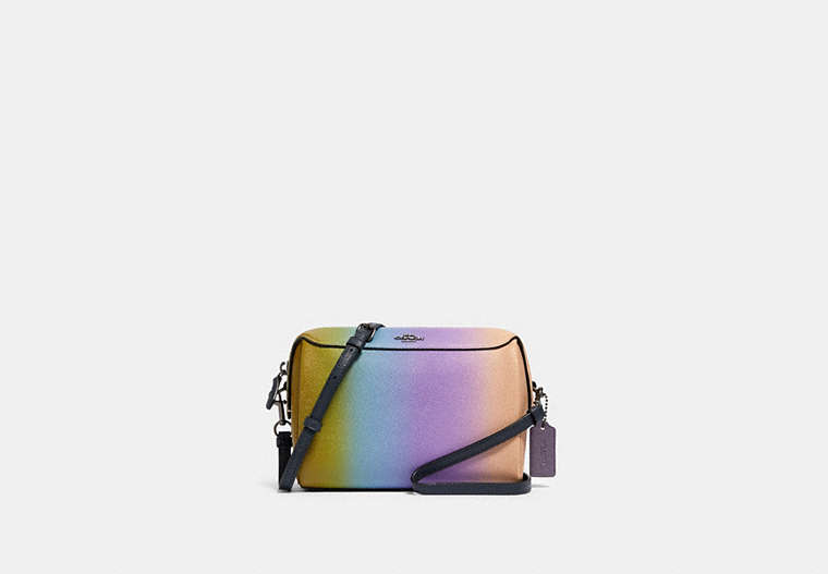 COACH®,BENNETT CROSSBODY IN OMBRE,Leather,Gunmetal/Multicolor,Front View