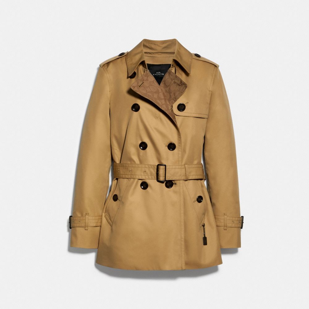 Signature Lapel Short Trench Coat