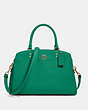 COACH®,FOURRE-TOUT LILLIE,PITONE LUCIDO,Or/Jade vif,Front View