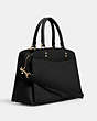 COACH®,LILLIE CARRYALL,Leather,Large,Gold/Black,Angle View