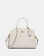 COACH®,LILLIE CARRYALL,Leather,Large,Gold/Chalk,Front View