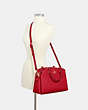 COACH®,LILLIE CARRYALL,Leather,Large,Gold/True Red,Alternate View